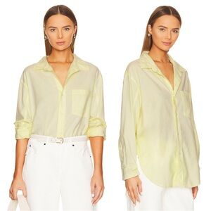 Citizens Of Humanity Kayla shirt womens size medium oxford yellow NWT cotton